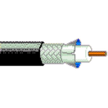 Belden 9275 010500 | Analog Video, RG59, 20 AWG Solid BCCS, Foil + Alum Braid, CM PVC Jacket