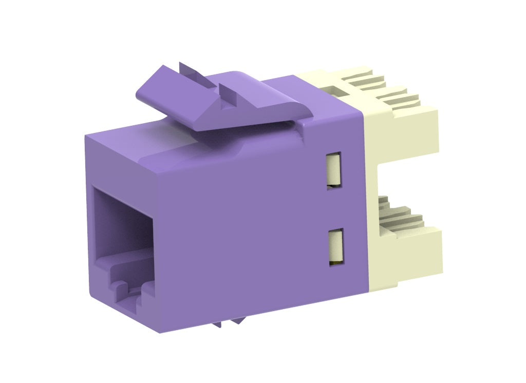 Commscope USL10G-VIO | Uniprise USL Series Modular Jack, RJ45, category 6A, T568A/T568B, unshielded, without dust cover, violet