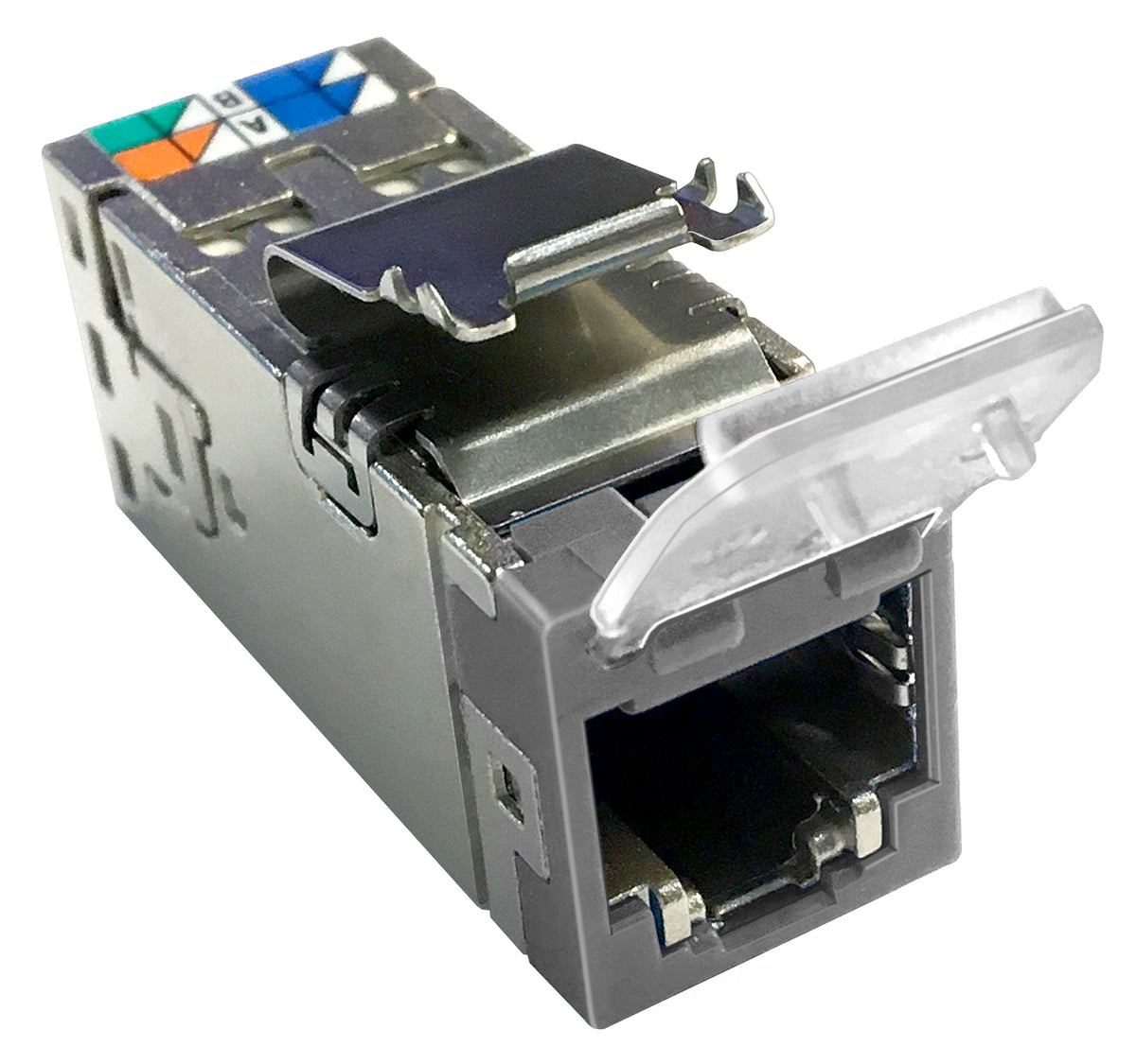 Commscope USL10G-SHLD-DC, GY | Uniprise SLX Series Modular Jack, category 6A, shielded , 4 Pair, with dust cover, gray
