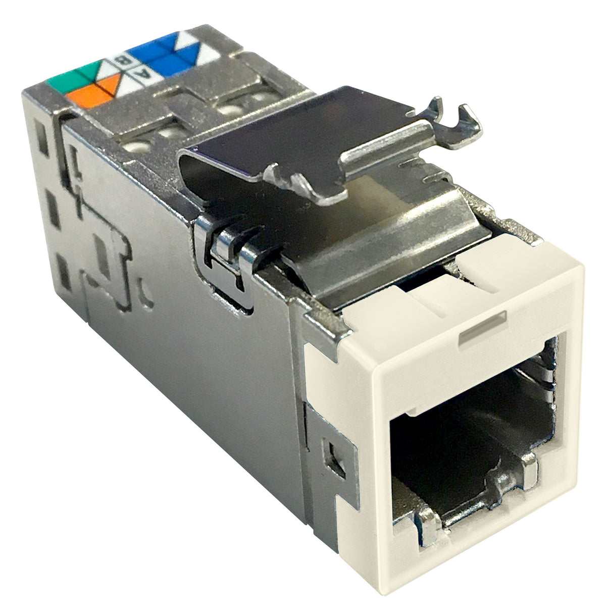 Commscope USL10G-SHLD, ALD | Uniprise SLX Series Modular Jack, category 6A, shielded , 4 Pair, without dust cover, almond