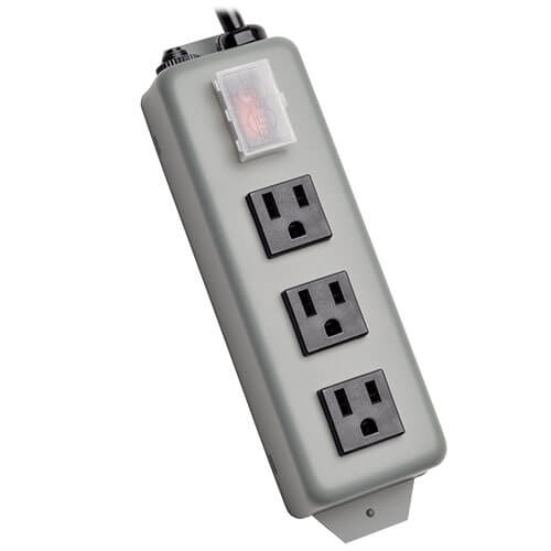 Tripp-Lite 3SP | Tripp Lite Waber Industrial Power Strip, 3-Outlet, 6 ft. (1.83 m) Cord, 5-15P, Switch Guard