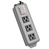 Tripp-Lite 3SP | Tripp Lite Waber Industrial Power Strip, 3-Outlet, 6 ft. (1.83 m) Cord, 5-15P, Switch Guard