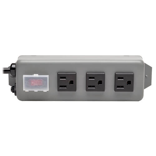 Tripp-Lite 3SP9 | Tripp Lite Waber Industrial Power Strip, 3-Outlet, 9 ft. (2.74 m) Cord, NEMA 5-15P Plug, Switch Guard