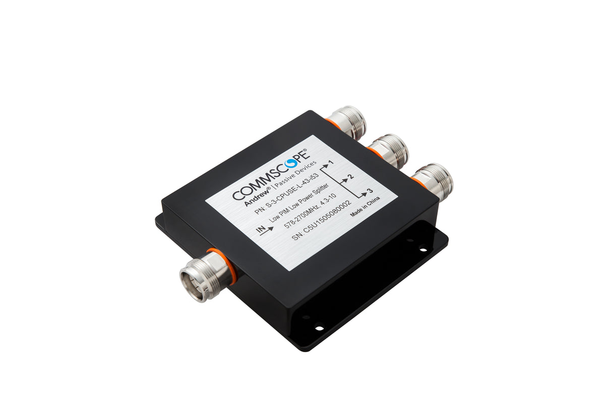 Commscope S3CPUSEL43I53 | Three-way Low PIM Low Power Splitter, 555–2700 MHz