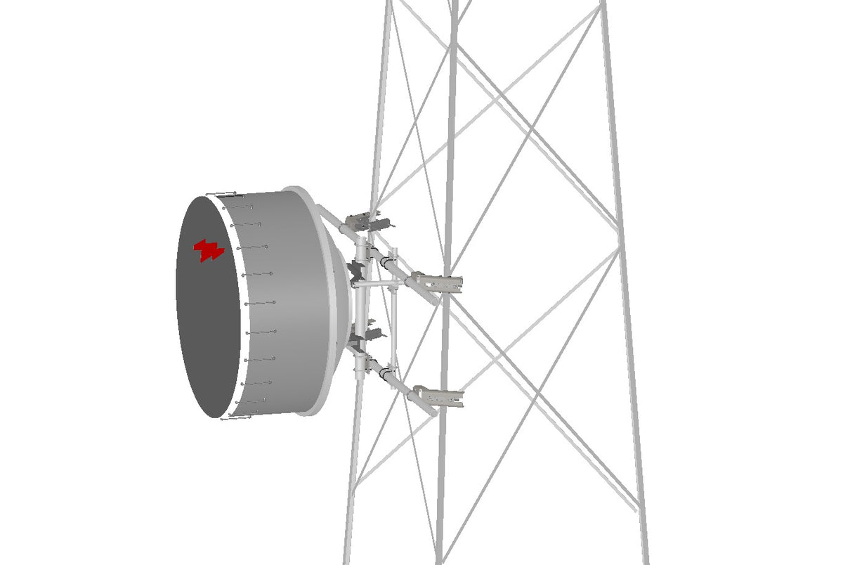 Commscope TF-M2-20 | Tower Face Mount with dual 20 ft x 2-3/8 in OD face supports, includes pipe