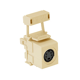 Leviton 40734-SVI | S-Video 110-Termination QuickPort Connector, Ivory Housing