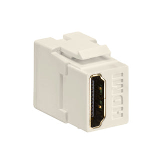 Leviton 40834-W | HDMI Feedthrough QuickPort Connector, White Housing