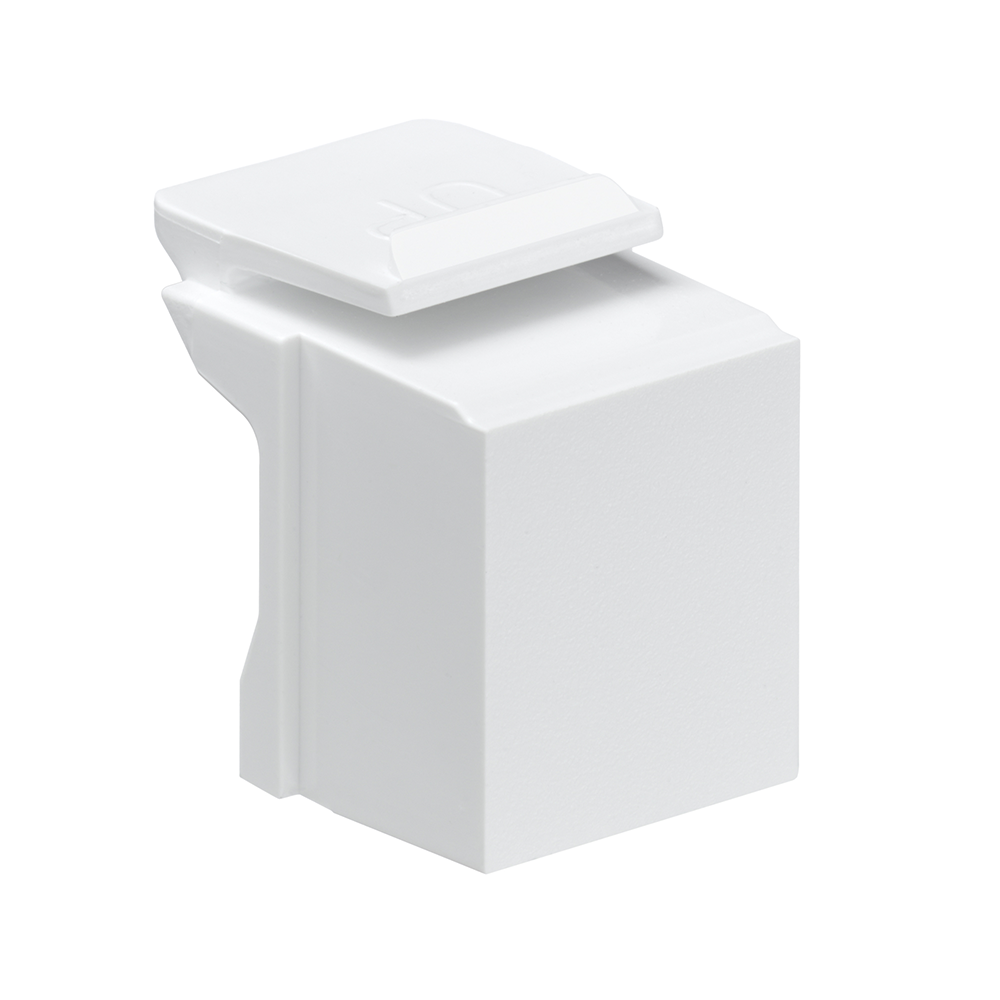 Leviton 41084-BW | Blank QuickPort Insert, White (sold in packs of 10)