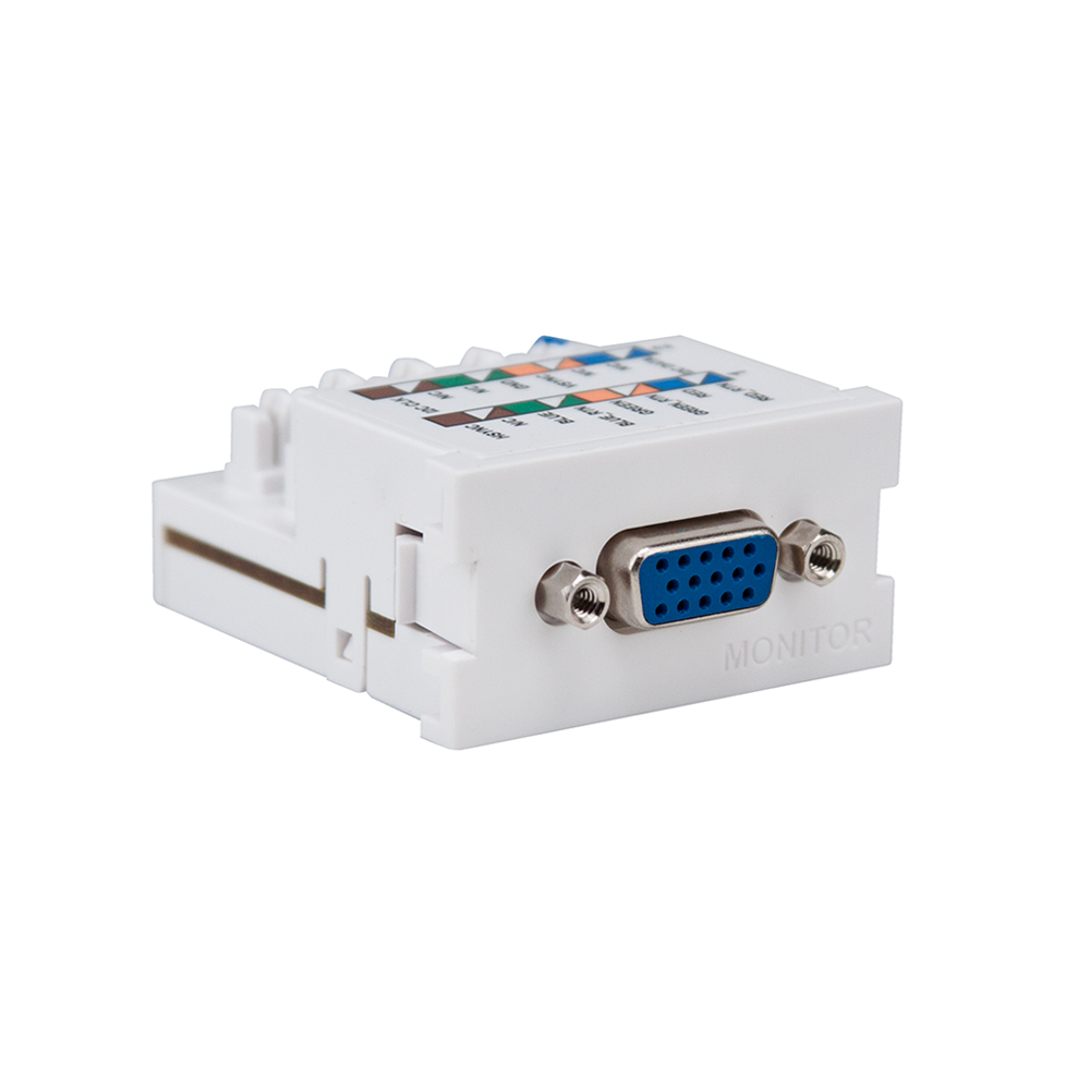 Leviton 41295-VMW | VGA 110-Termination MOS Monitor Module, White