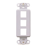 Leviton Manufacturing Co 41643-GY | QUICKPORT Decora Insert, 3-Port, Gray