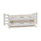 Leviton 41D6A-1F4 | Cat 6A 110-Style Wiring Block Kit, includes 64-port block with legs, labels, and 16 C-4 clips