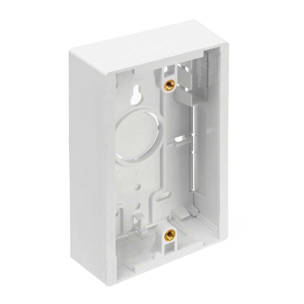 Leviton 42777-1WA | Surface-Mount Back Box, Single Gang, 1.89" Box Depth, White