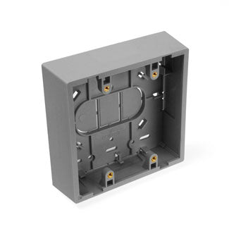 Leviton 42777-2GB | Surface-Mount Back Box, Dual Gang, 1.45" Box Depth, Grey