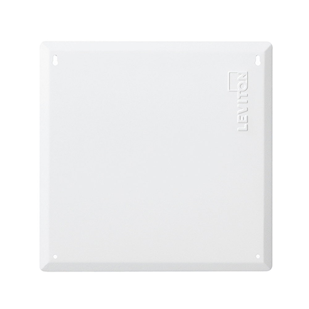 Leviton 47605-14B | 14" Structured Media Flush Mount Cover, Metal, 6 Pack, White