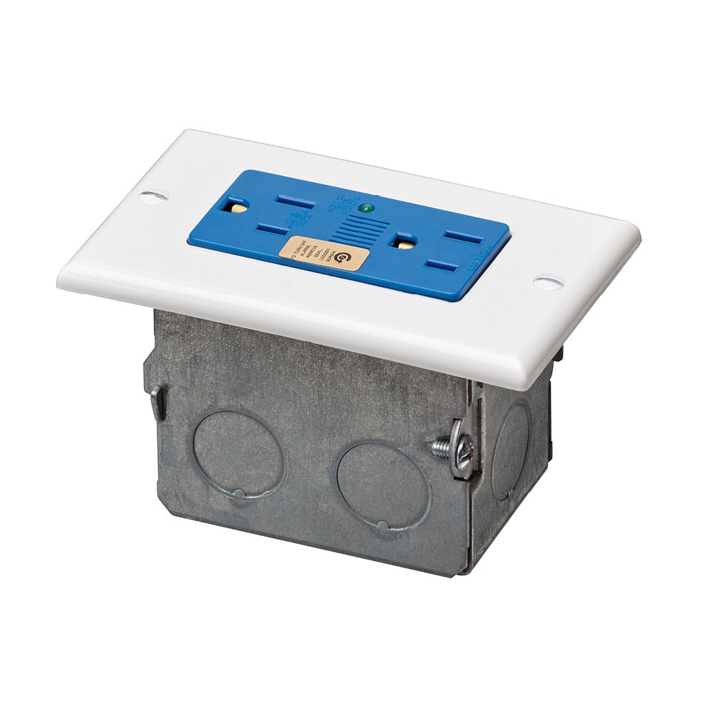 Leviton 47605-ACS | J-Box Surge Protective Kit (one duplex blue receptacle)