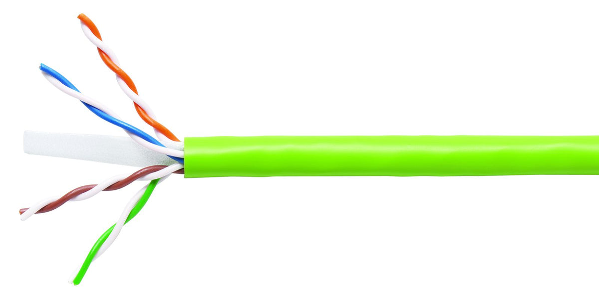 Commscope 1071E SGR C6 4/23 U/UTP R3000 | GigaSPEED XL 1071E ETL Verified Category 6 U/UTP Cable, non-plenum, spring green jacket, 4 pair count, 3000 ft (914 m) length, reel