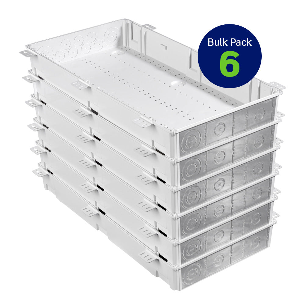 Leviton 49605-28G | 28" Wireless Structured Media Enclosure, Plastic, 6 Pack, White