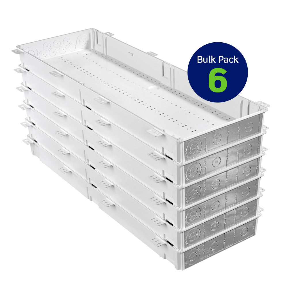 Leviton 49605-42G | 42" Wireless Structured Media Enclosure, Plastic, 6 Pack, White