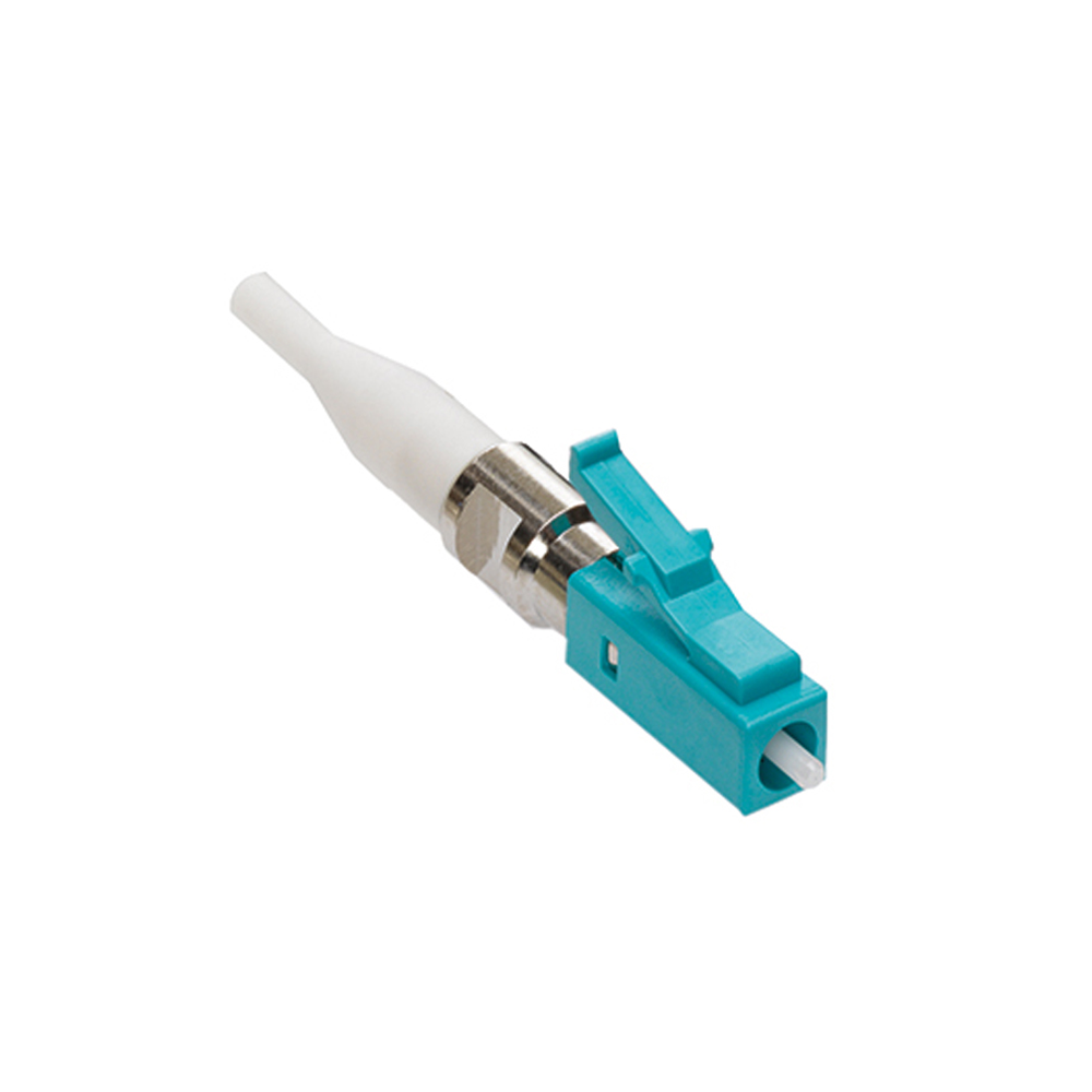 Leviton 49990-LL2 | Fast-Cure LC Fiber Optic Connector (Aqua), OM3/4 (Laser Optimized Multimode), for 2mm or 3mm application