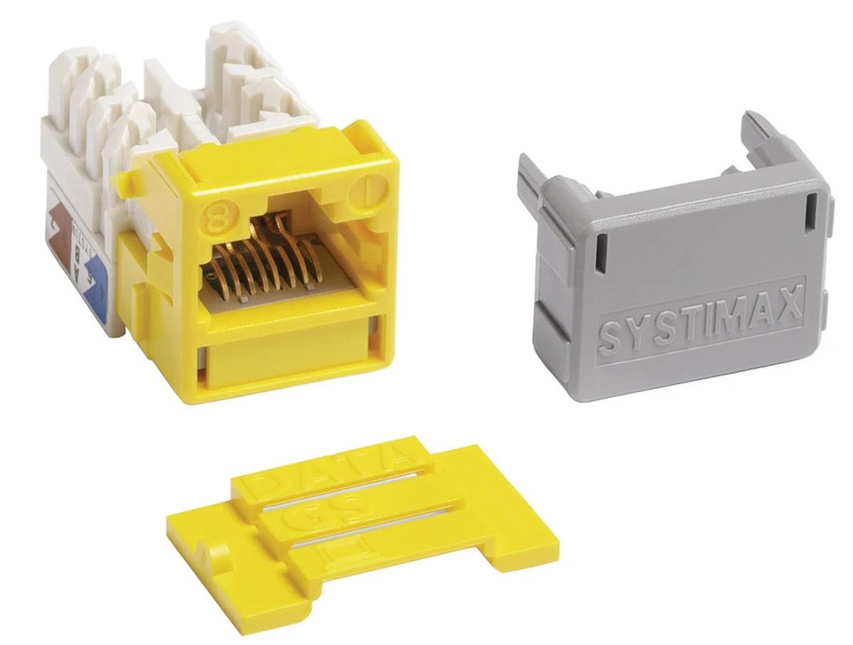 Commscope MGS400-123 | GigaSPEED XL MGS400 Series Category 6 U/UTP Information Outlet, yellow