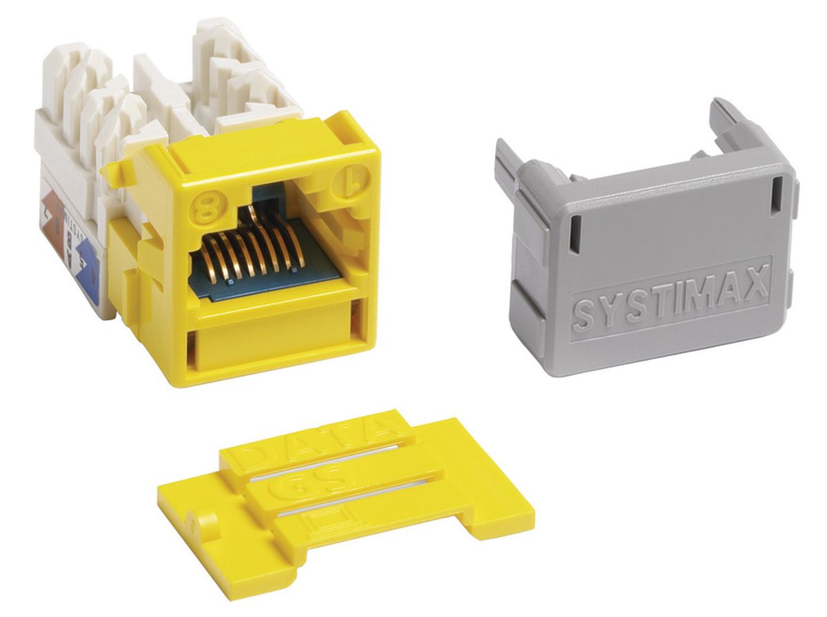 Commscope MGS600-123 | GigaSPEED X10D MGS600 Series Information Outlet, yellow