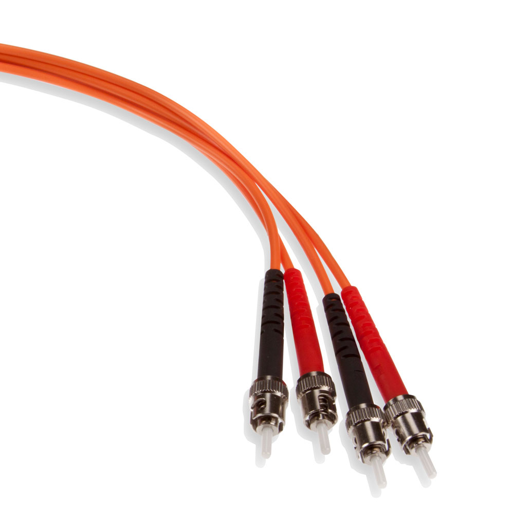 Leviton 62DST-M02 | Economy Patch Cord, 62.5/125 um Multimode OM1, OFNR Duplex, ST-ST, 2m