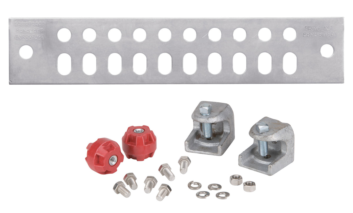 Commscope UGBKIT-0210-T | Tinned Copper Ground Buss Bar, 1/4 in x 2 in x 10 in (6.4 mm x 50.8 mm x 254.0 mm)