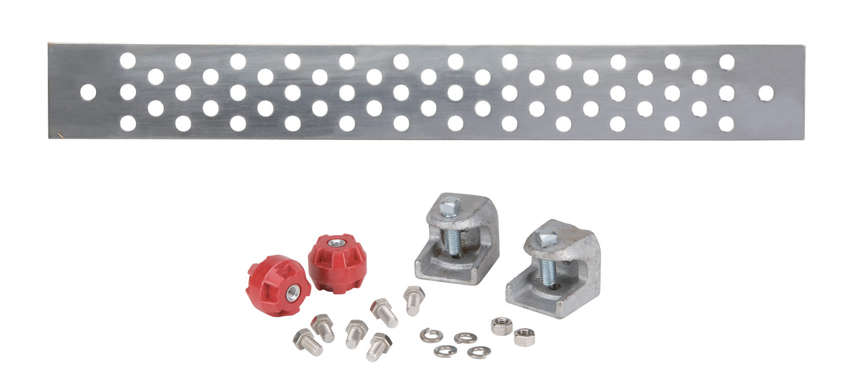 Commscope UGBKIT-T | Tinned Copper Ground Buss Bar, 1/4 in x 2-1/2 in x 19-1/2 in (6.4 mm x 63.5 mm x 495.3 mm)