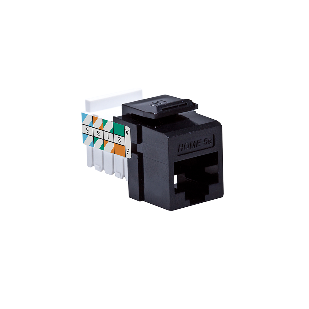 Leviton 5EHOM-RG5 | HOME 5e Snap-In Jack, T568A/B Wiring, Grey