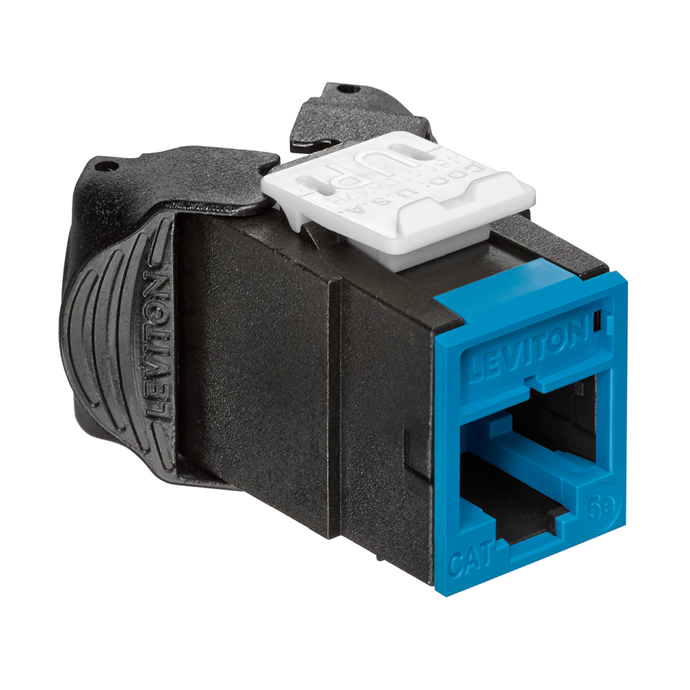 Leviton 5EUJK-RL5 | Atlas-X1 Cat 5e UTP QuickPort Jack, Blue