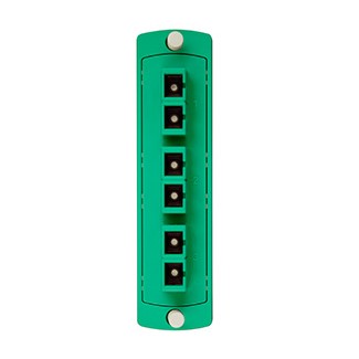 Leviton 5F100-6MT | SDX Precision Molded Plate (BLACK), Multimode and Single-mode, Simplex ST (metal), 6 fibers, Zirconia Ceramic Sleeve