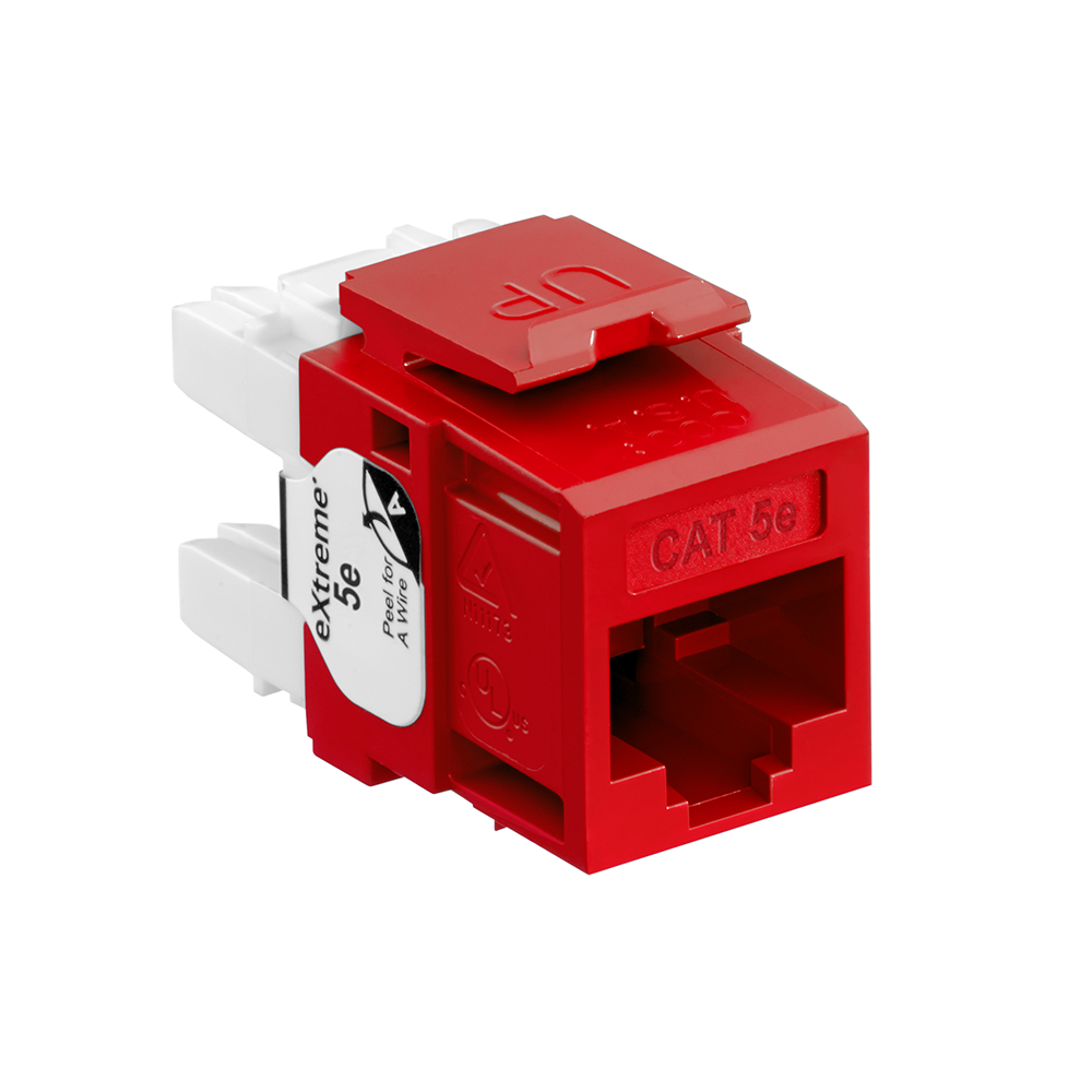 Leviton 5G110-RE5 | eXtreme Cat 5e QuickPort Jack, Black