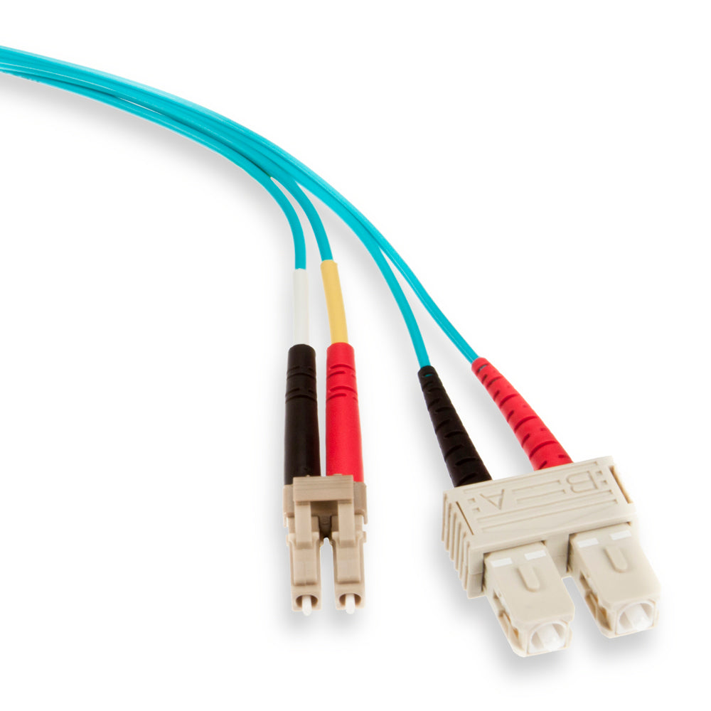 Leviton 5LDCL-M05 | Economy Patch Cord, 50/125 um Multimode OM3, OFNR Duplex, SC-LC, 5m