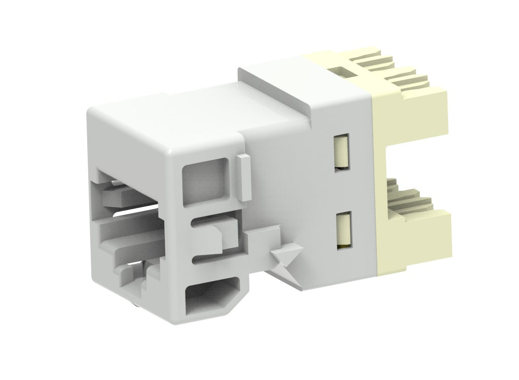 Commscope UNJ10G-GY | Uniprise UNJ Series Modular Jack, RJ45, category 6A, T568A/T568B, unshielded, no dust cover, gray