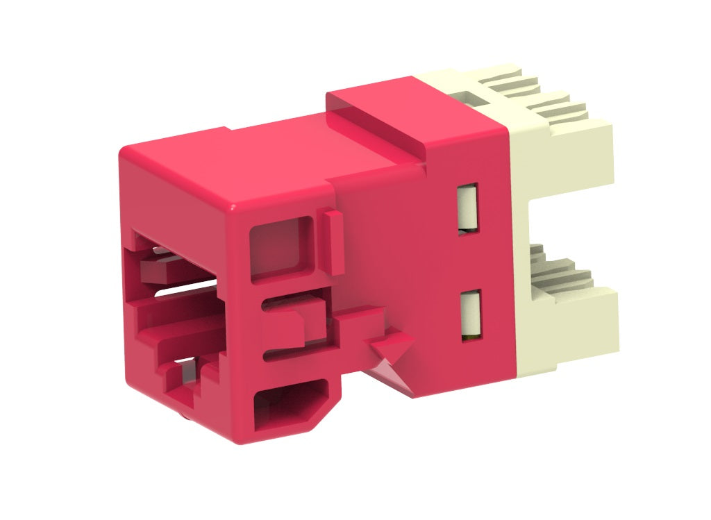 Commscope UNJ10G-RD | Uniprise UNJ Series Modular Jack, RJ45, category 6A, T568A/T568B, unshielded, no dust cover, red