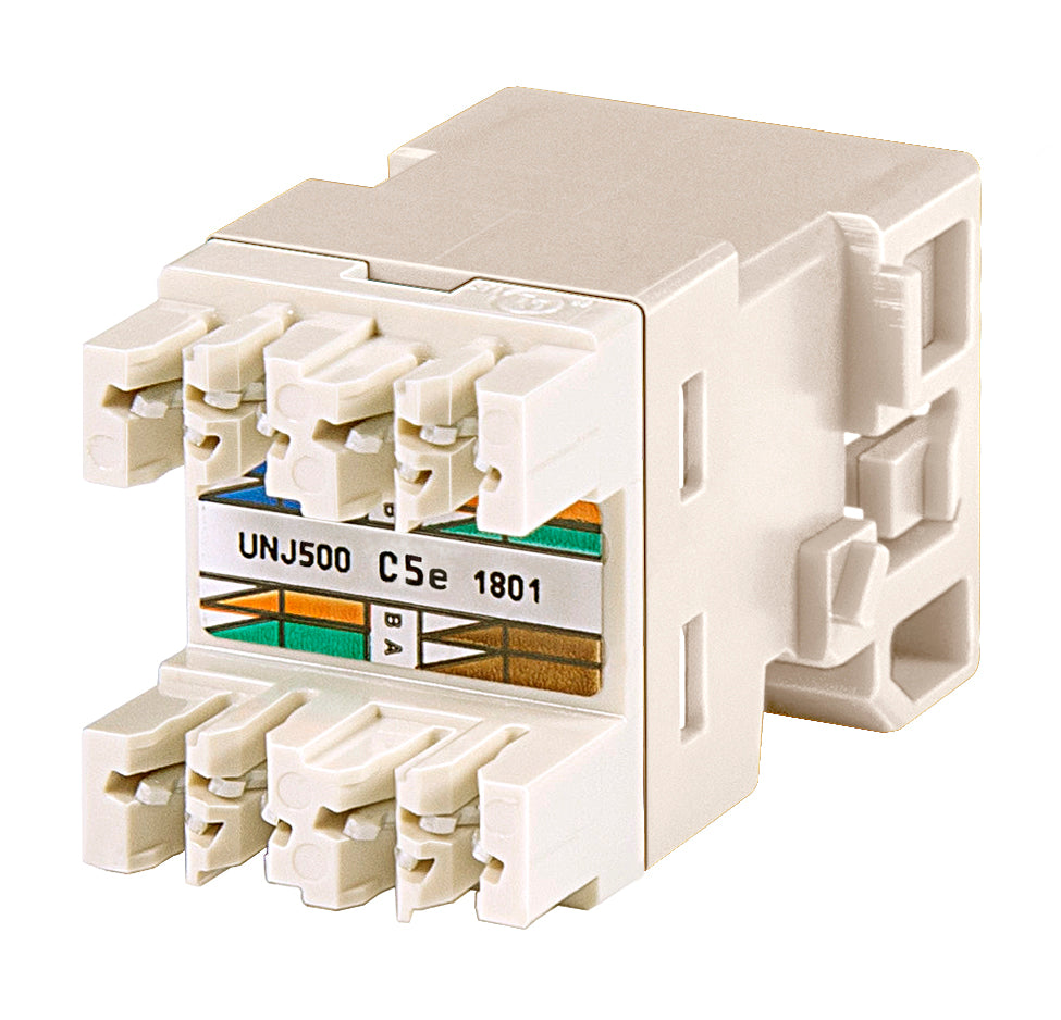 Commscope UNJ500-AL | Modular jack, RJ45, Category 5e, unshielded, without dust cover, almond