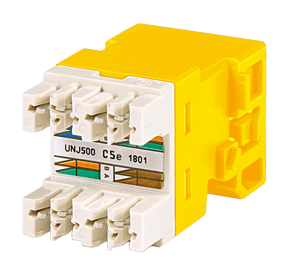 Commscope UNJ500-YL | Modular jack, RJ45, Category 5e, unshielded, without dust cover, yellow