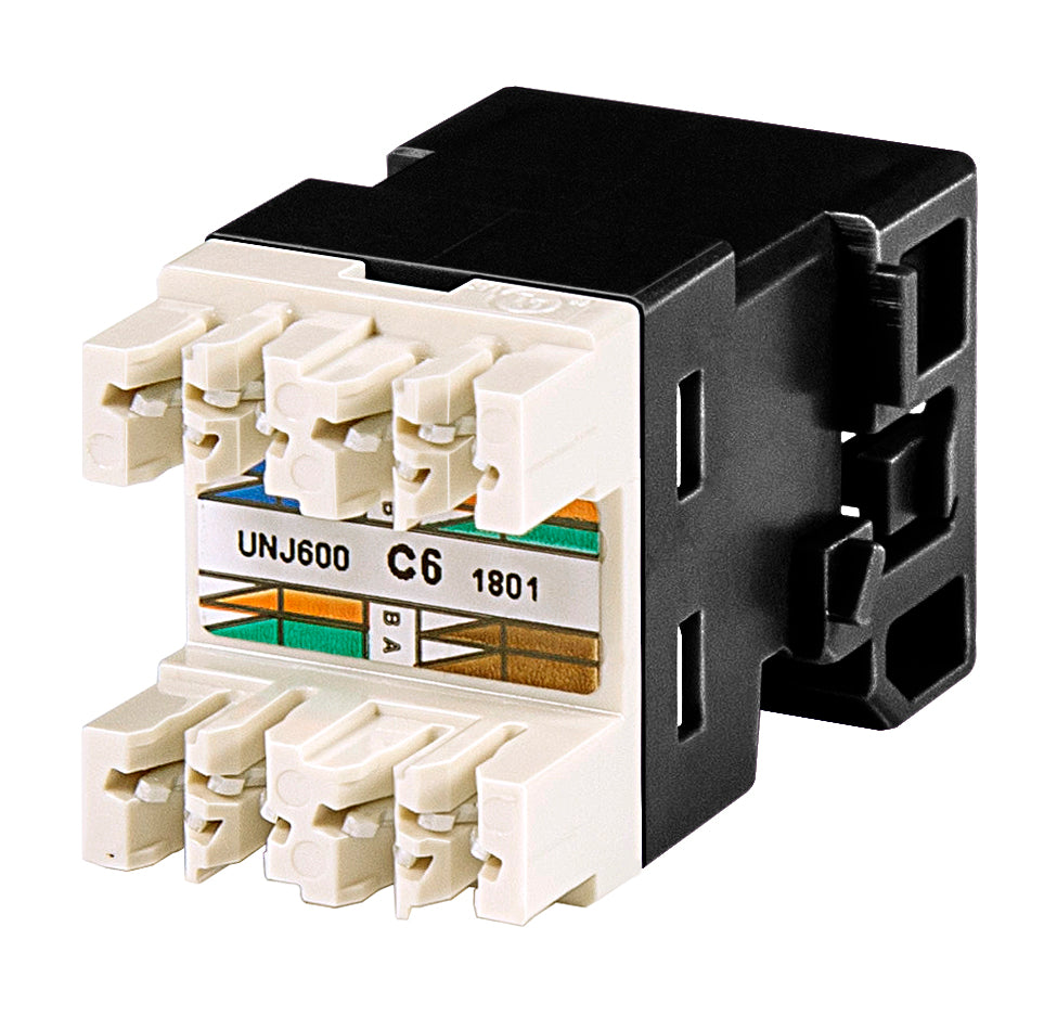 Commscope UNJ600-BK | Uniprise Modular Jack, RJ45, category 6, T568A/T568B, unshielded, without dust cover, black