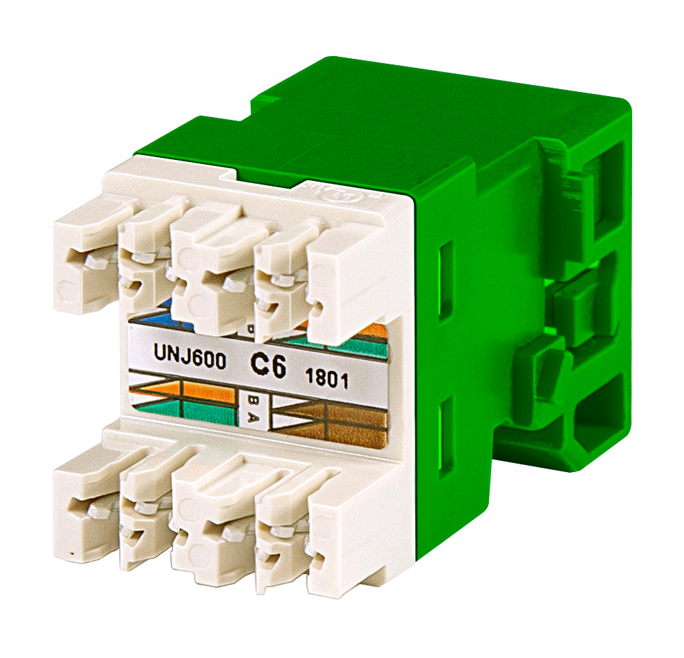 Commscope UNJ600-GR | Uniprise Modular Jack, RJ45, category 6, T568A/T568B, unshielded, without dust cover, green