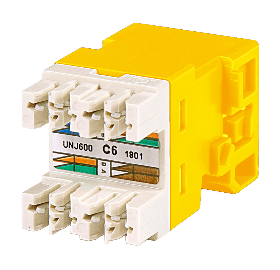 Commscope UNJ600-YL | Uniprise Modular Jack, RJ45, category 6, T568A/T568B, unshielded, without dust cover, yellow