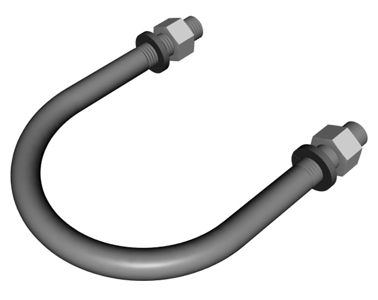 Commscope GUB-4456 | Galvanized U-bolt Assembly, 1/2 in x 4-5/8 in x 6-1/2 in