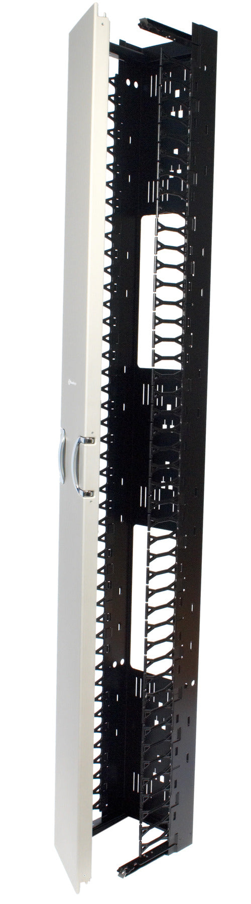 Commscope VCM-SS-84-10 | Vertical Cable Management Kit, 10in X 84in (254mm X 2134mm) Single Sided, With Door, Silver