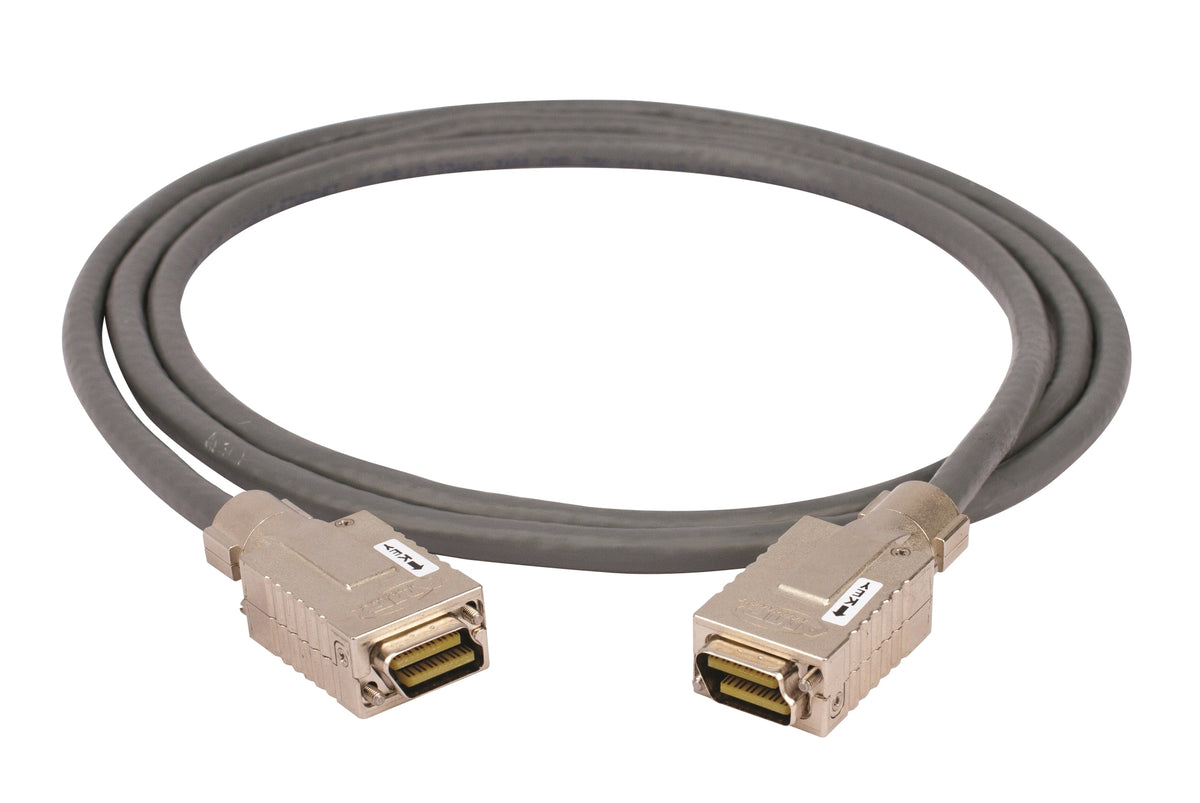 Commscope TMRJ1UURGSS013M | MRJ21 Ultra Slim Cable Assembly, MRJ21 to MRJ21, 180°-180°  1GbE, 24-pair, CMP, 13 m, gray