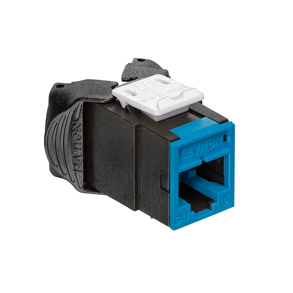 Leviton 61UJK-RL6 | Atlas-X1 Cat 6 UTP QuickPort Jack, Blue