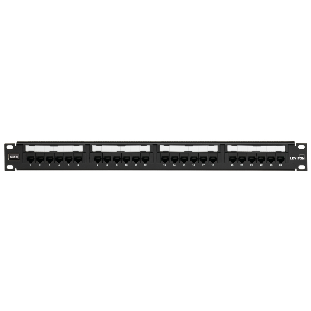 Leviton 69586-A24 | eXtreme Cat 6 24-port Patch Panel, T568A wiring, Available in Canada only