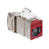 Leviton Manufacturing Co 6ASJK-SP6 | ATLAS-X1 Cat 6A Shielded QUICKPORT Jack with Shutters, Component-Rated, Purple