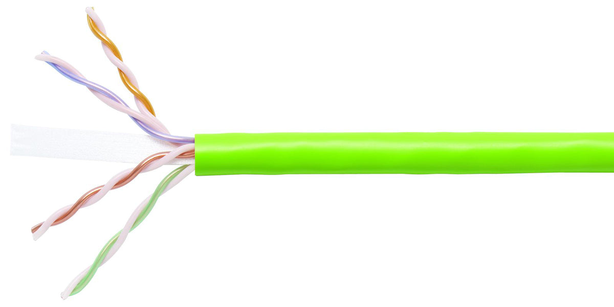 Commscope 2071E SGR C6 4/23 U/UTP R3000 | GigaSPEED XL 2071E ETL Verified Category 6 U/UTP Cable, plenum, spring green jacket, 4 pair count, 3000 ft (914 m) length, reel