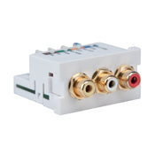 Leviton Manufacturing Co 41292-AEW | RCA Composite Video 110-Termination MOS Module, White