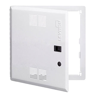 Leviton 47605-14S | 14" Structured Media Premium Vented Hinged Door, Metal, White
