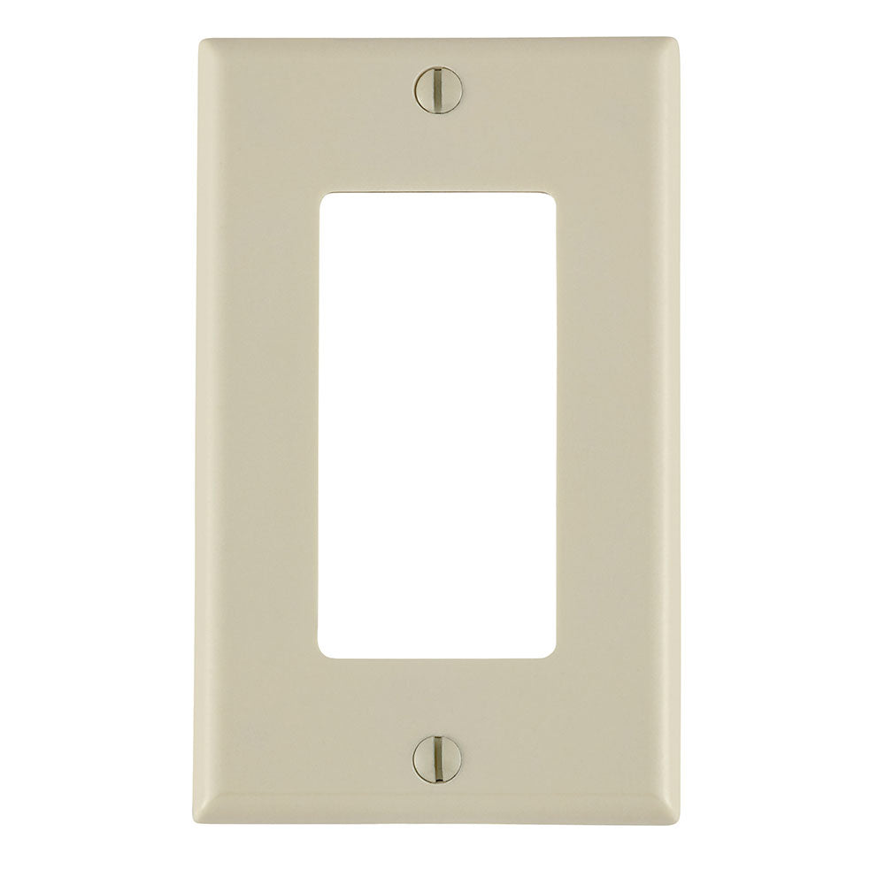 Leviton 80401-T | 1-Gang, 1-Decora, standard size thermoset wallplate/faceplate, Light Almond